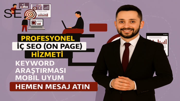 websiteniz için site içi (on page) SEO hizmeti sunarım