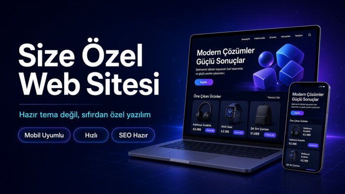 markanıza özel hızlı ve modern web sitesi yaparım