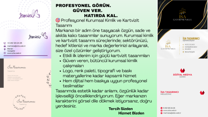 kartvizit ve kurumsal kimlik yaparım