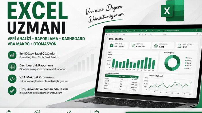  Excel ve raporlama hazırlayan uzmanım