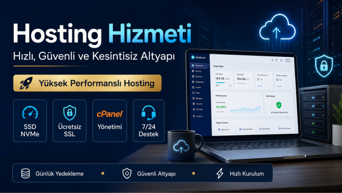 hızlı güvenli ve 7/24 destekli hosting sağlayabilirim