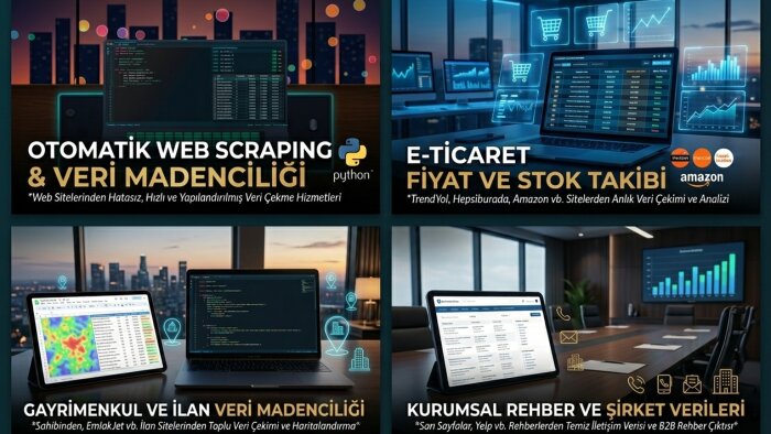 Python ile web sitelerinden veri çeker ve Excel'e aktarırım
