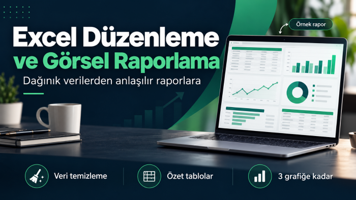 Excel verilerinizi düzenleyip görsel rapor hazırlayabilirim