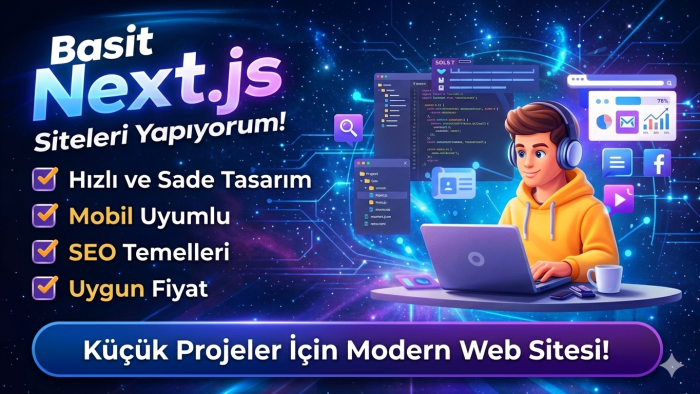 basit ve hızlı Next.js web siteleri oluşturabilirim