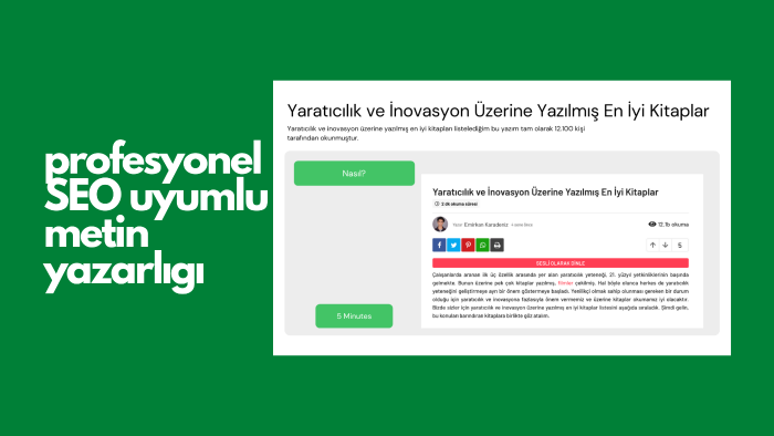 profesyonel metin yazarlığı yaparım