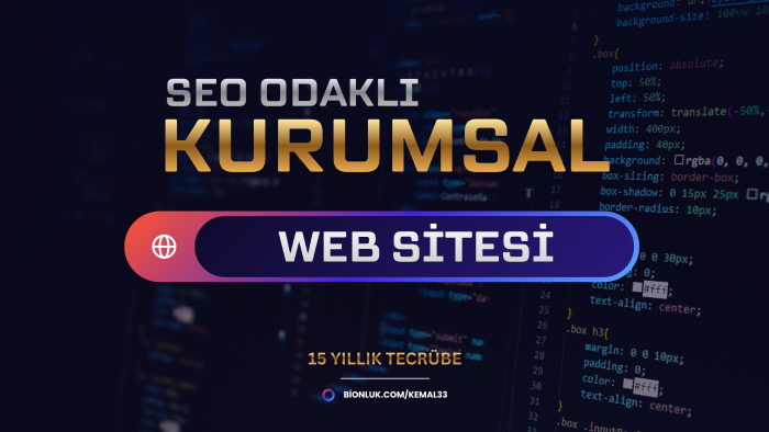 profesyonel seo uyumlu kurumsal web sitesi kurarım