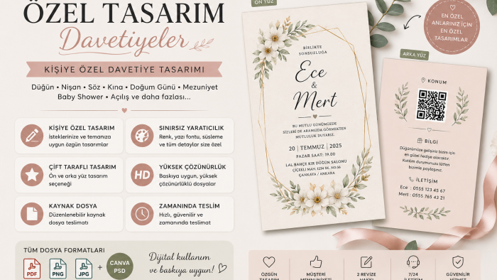 kişiye özel davetiye hazırlarım