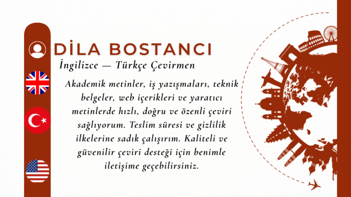 türkçe ve ingilizce dillerinde çeviri yapıyorum