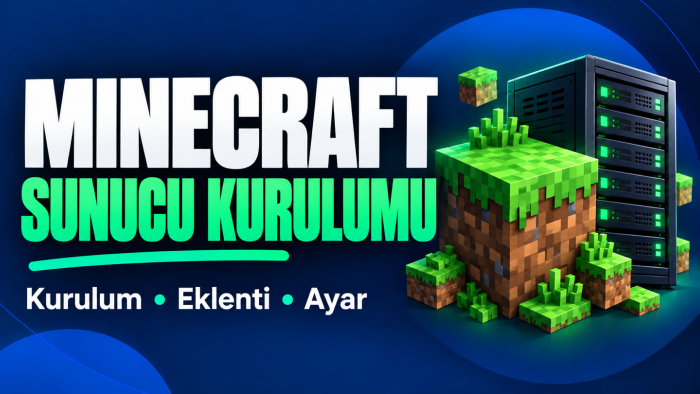 Minecraft sunucunuzu kurar ve performans ayarı yaparım