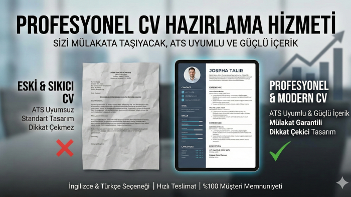 size mülakata uygun, ATS uyumlu ve profesyonel CV hazırlarım