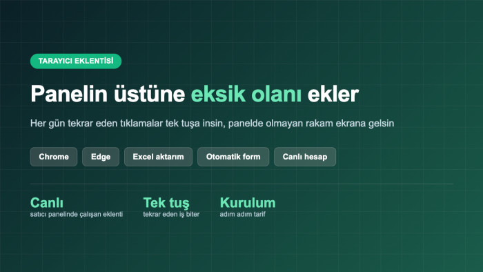 işinizi hızlandıran tarayıcı eklentisi yazarım