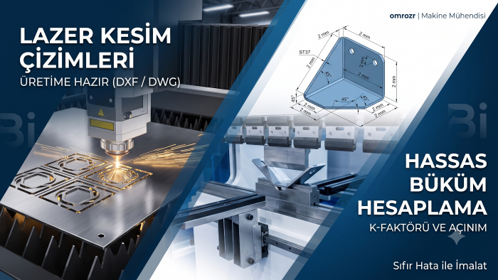 lazer kesim ve büküm için DXF/DWG çizimleri hazırlarım