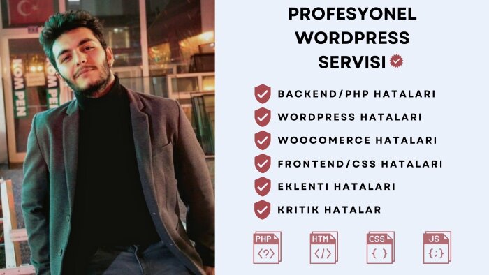 uzman wordpress danışmanıyım tüm sorunlarınızı çözerim
