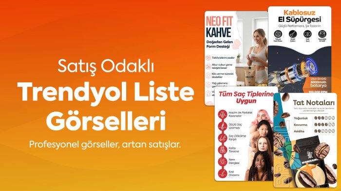 Trendyol için infografik ürün görselleri hazırlarım
