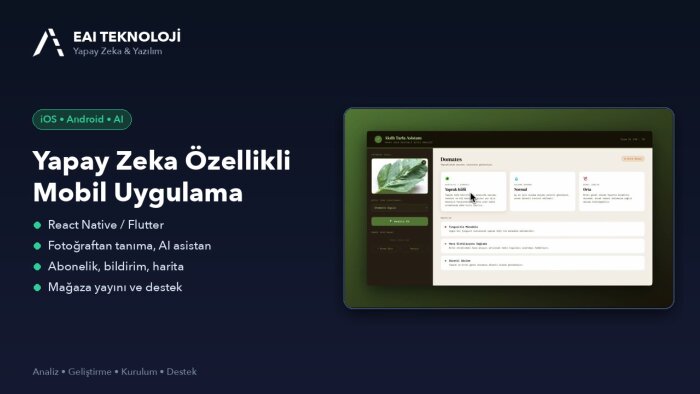 yapay zeka özellikli mobil uygulama geliştirebilirim