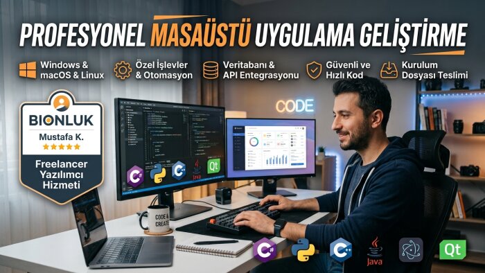 işletmenize profesyonel masaüstü uygulaması geliştiririm