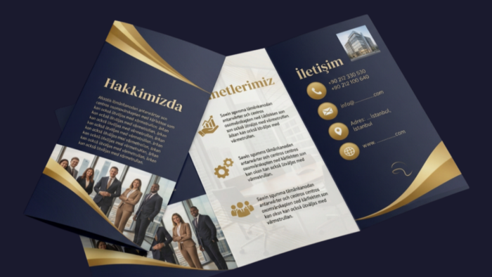 istediğiniz tarzda kurumsal kıvrımlı broşür oluşturuyorum