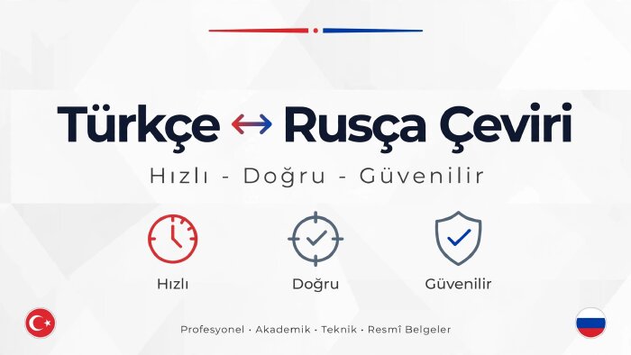Türkçe Rusça profesyonel çeviri yaparım