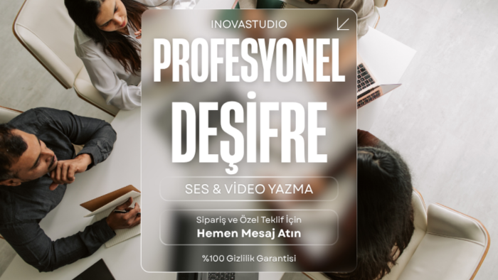 ses ve video kayıtlarınızı hızlı, eksiksiz yazıya dökerim