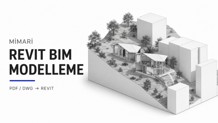 pdf veya dwg projenizi Revit modeline dönüştürürüm