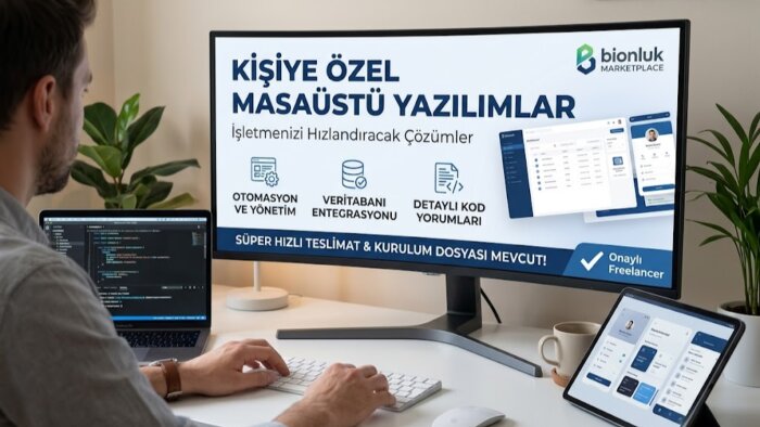 size veya işletmenize özel masaüstü uygulamalar yapabilirim