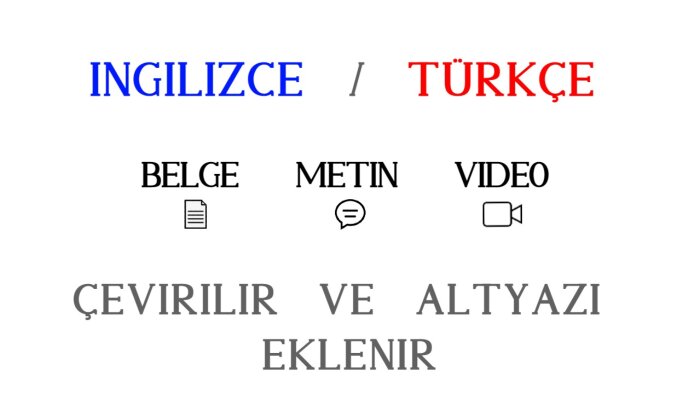 hızlı şekilde metin ve altyazı çevirisi yapabilirim