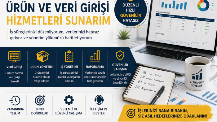 veri girişlerini dikkatle ve hatasız tamamlarım