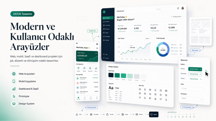 web ve mobil uygulama UI UX tasarımı yaparım