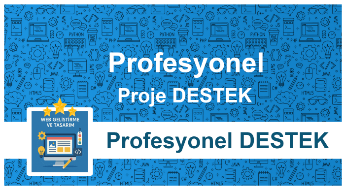web projelerinize profesyonel desek verebilirim