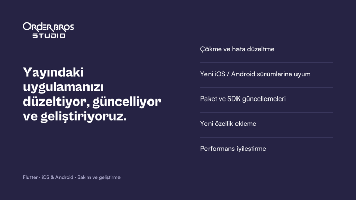 uygulamanızdaki hataları giderir ve yeni özellik eklerim