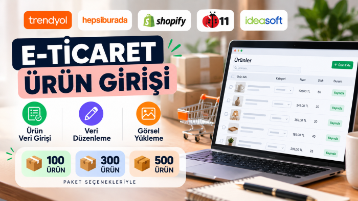 e-ticaret ürünlerinizi mağazanıza ekliyorum