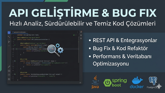 Spring Boot ile ölçeklenebilir backend API'leri geliştiririm