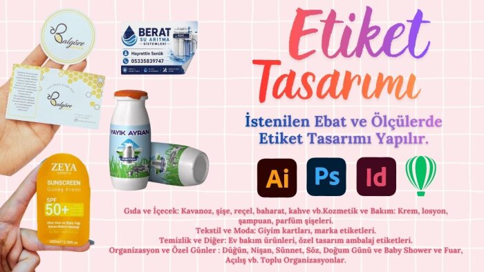 ürünleriniz için etiket tasarımı yapabilirim