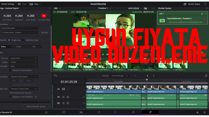 isteğinize göre video düzenler ve kurgularım
