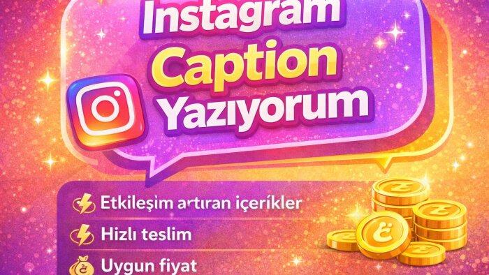 ınstagram için dikkat çekici caption (açıklama) yazıyorum