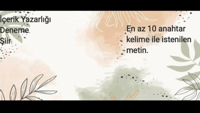 sizler için metinler oluştururum