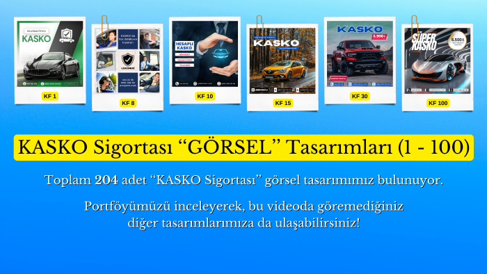 dikkat çekici kasko sigortası tasarımları yapabilirim