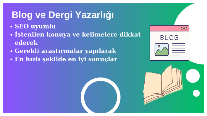 dergilerde veya bloglarda yazabilirim