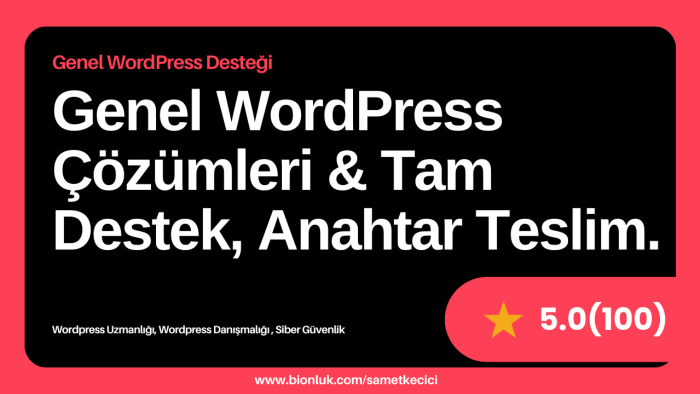 sizin için wordpress ile ilgili tüm yardımı sunabilirim