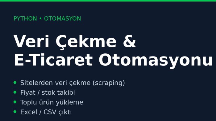 sitelerden veri çeker ve otomasyon kurarım
