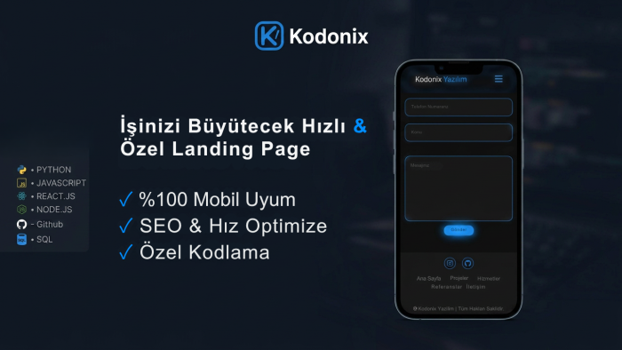 her şeyi içeren responsive tek sayfalı web sitesi yaparım