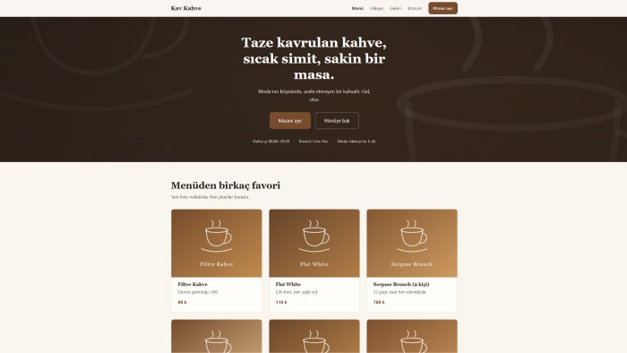 sizin için tek sayfa web sitesi kodlarım