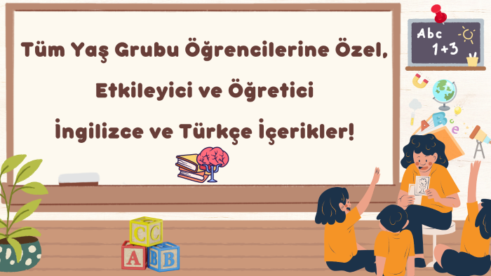 tüm yaş grubuna özel, Türkçe-İngilizce içerikler yapabilirim