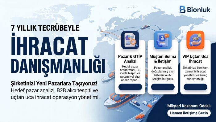 şirketinizin ihracat süreçlerini profesyonelce yönetirim