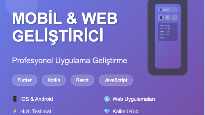 mobil uygulamanızı yapabilirim