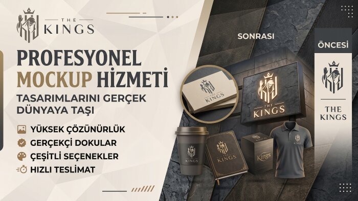 logonuza veya tasarımlarınıza mockup yapabilirim