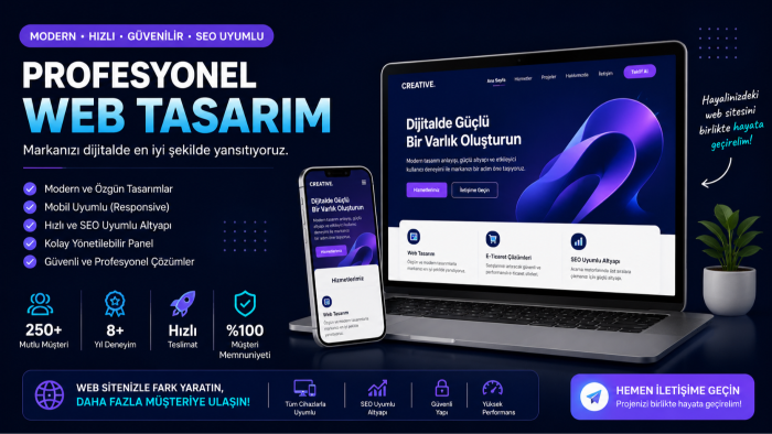 modern ve profesyonel web siteleri tasarlıyorum