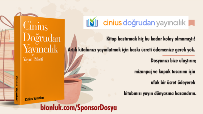 Cinius Doğrudan Yayıncılık kitap tasarımınızı yaparım