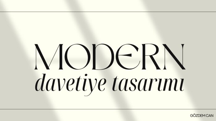 modern davetiye tasarımı yapıyorum
