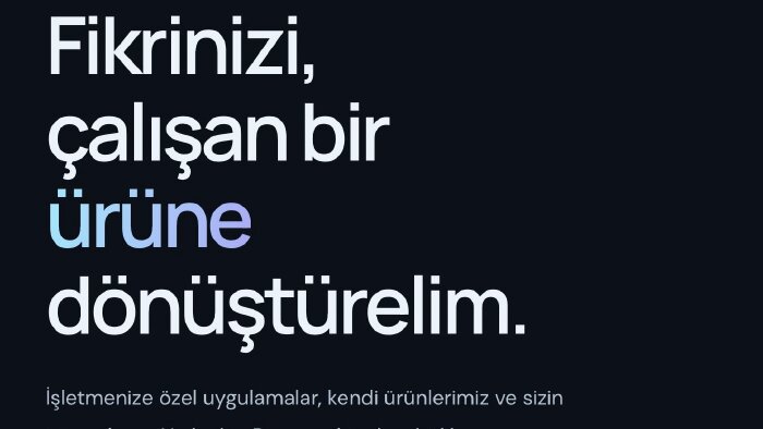web sitesi özel yazılım ve yapay zeka çözümleri sunuyorum